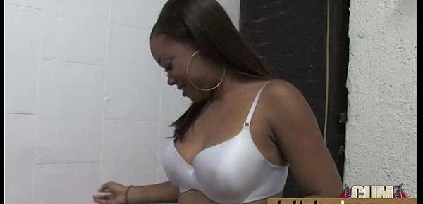  First time ebony with a group of white dicks 21